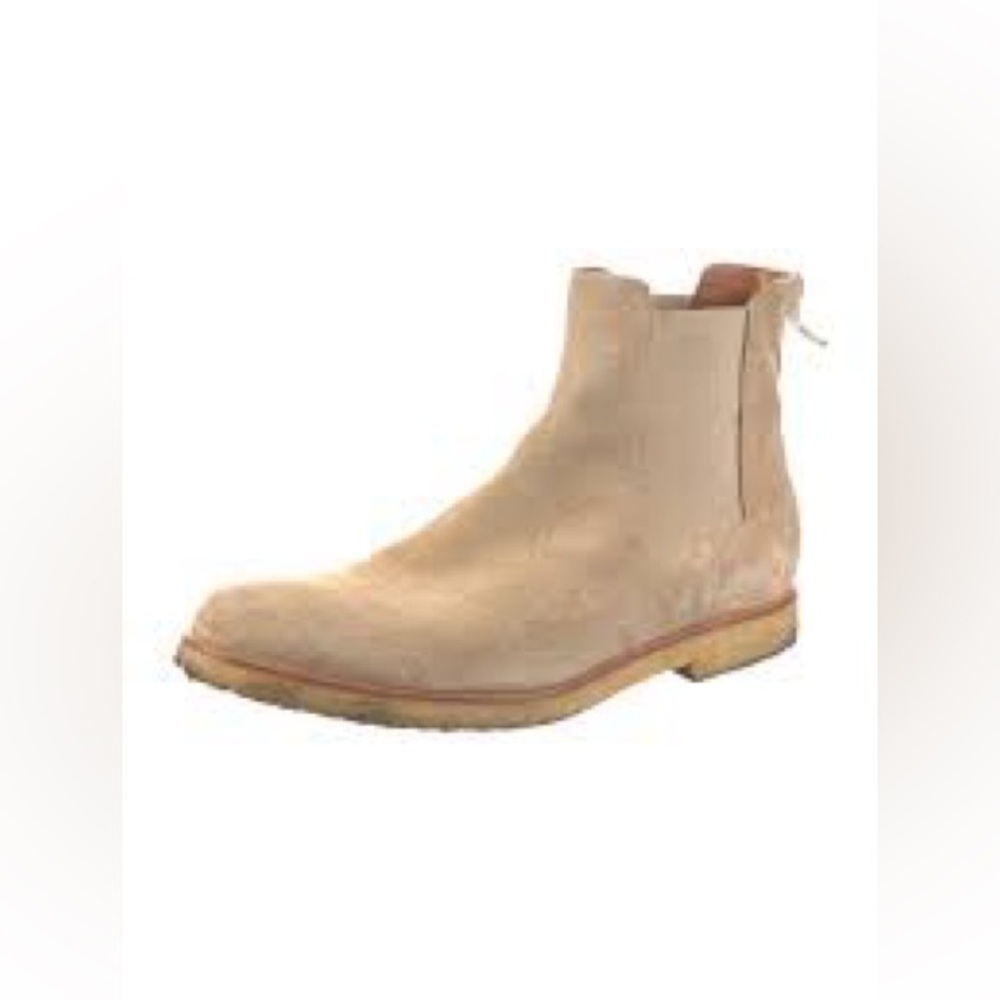 Common Projects tan cream suede leather Chelsea boot women size 41 luxury trendy